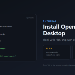 OpenCode desktop app showing the Build and Plan agents