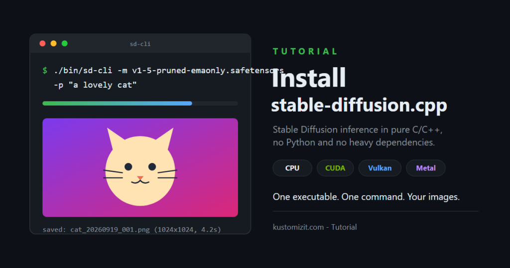 How to Install stable-diffusion.cpp and Generate Your First Image